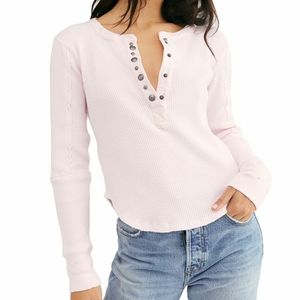 FREE PEOPLE Everest Henley Thermal Top